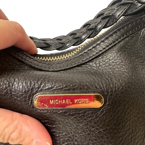 |EUC| MICHAEL KORS Boho Braided Handle Leather Hobo Bag - Picture 8 of 8